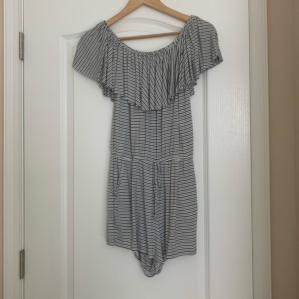 Blue/White Romper